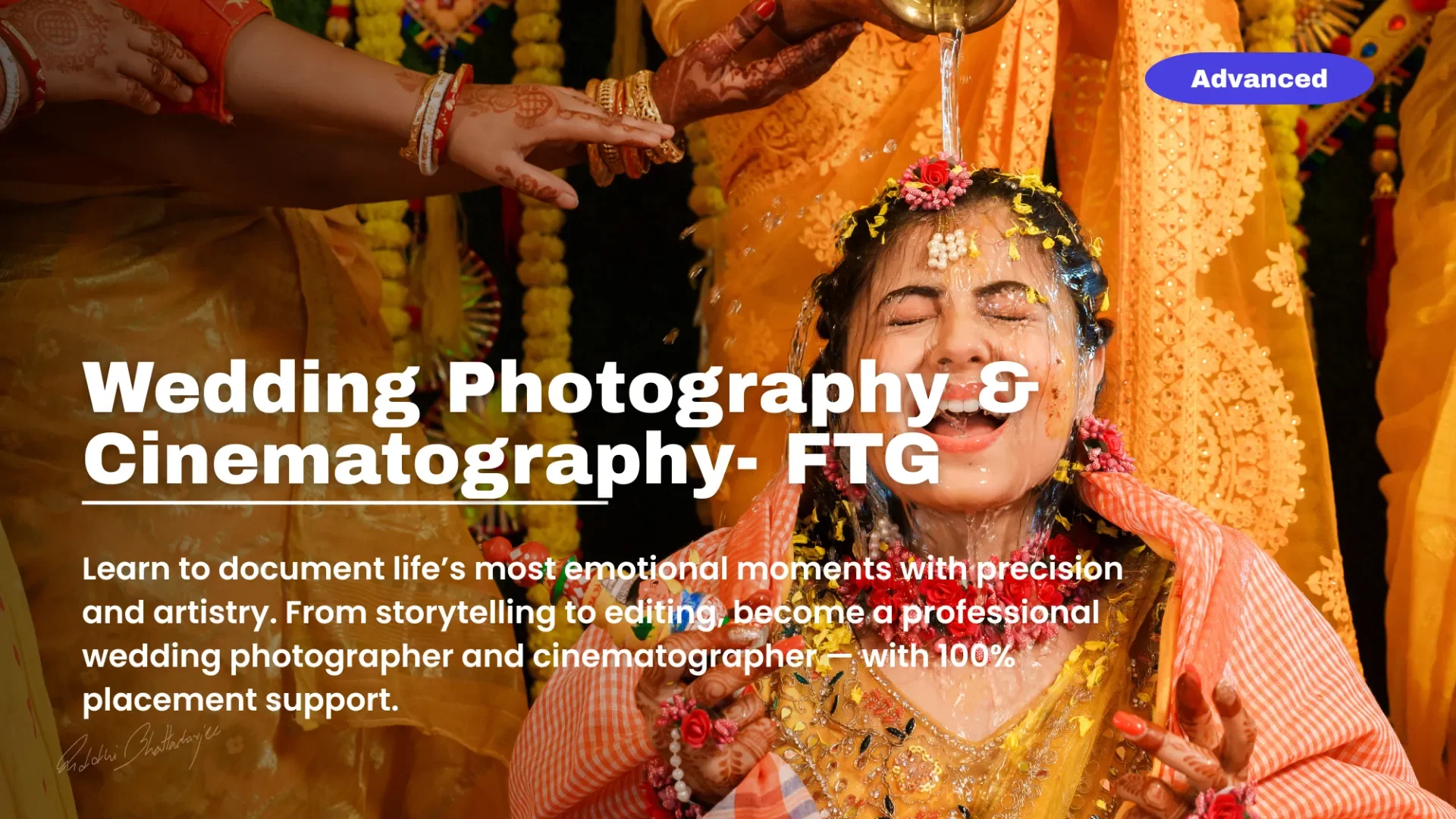 Master class in Wedding Photography & Cinematography (FTG)